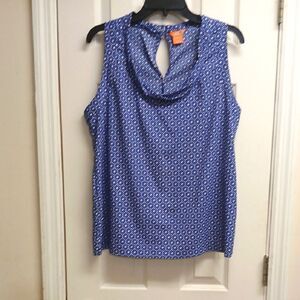 JOE FRESH BLue Sleeveless Top Size M Twisted Or Rope Style Neckline